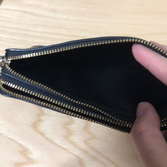 Coach Black Leather Wallet / Coin Purse wristlet - Picture 6 of 7